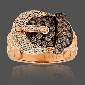 Grand Sample Sale Ring featuring Chocolate Diamonds Vanilla Diamonds